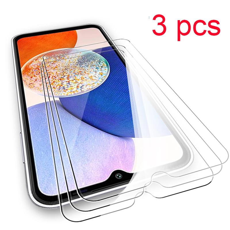 3 шт. закаленное стекло для Samsung Galaxy A54 A34 A14 5G A13 4G A24 A04 A04S A04E A23 A12 A33 A53 5G A03 A03S A73 Защитная пленка для экрана