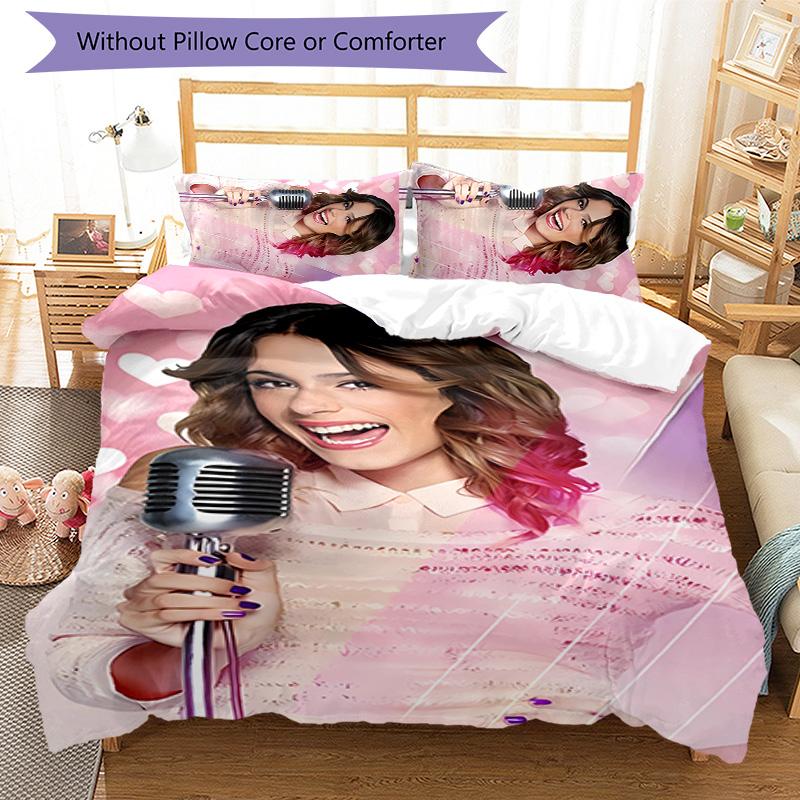 3pcs Violetta pattern bedding set duvet cover set includes duvet cover &pillowcases,perfect all season bedroom decoration&gift