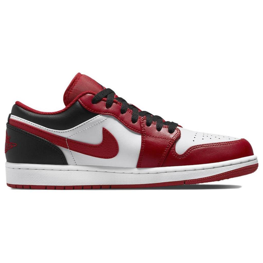 Кроссовки унисекс Air Jordan 1 Low Reverse Black Toe Red White Gym-Red 553558-163