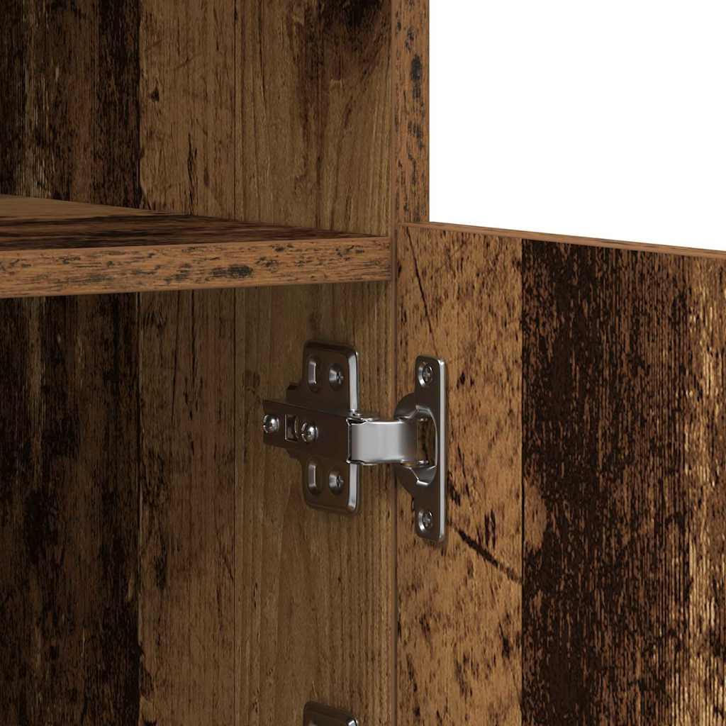 LED Sideboard Reclaimed Wood Look 41 x 37 x 100 cm Engineered Wood