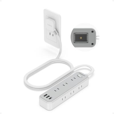 Удлинитель TESSAN с магнитным кабелем, тонкая вилка, длина 2 м, USB, несколько розеток, 9 AC розеток (1 USB-C, 2 USB-A), Магнитный Type-C, Мульти-Питание