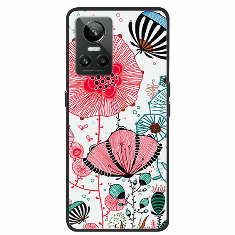 Чехол для Realme GT Neo3 5G 3D Цветок тиснение Мягкий силикон Задняя крышка чехла для телефона Для OPPO Realme GT Neo2 Neo 3 Чехол для Бампера