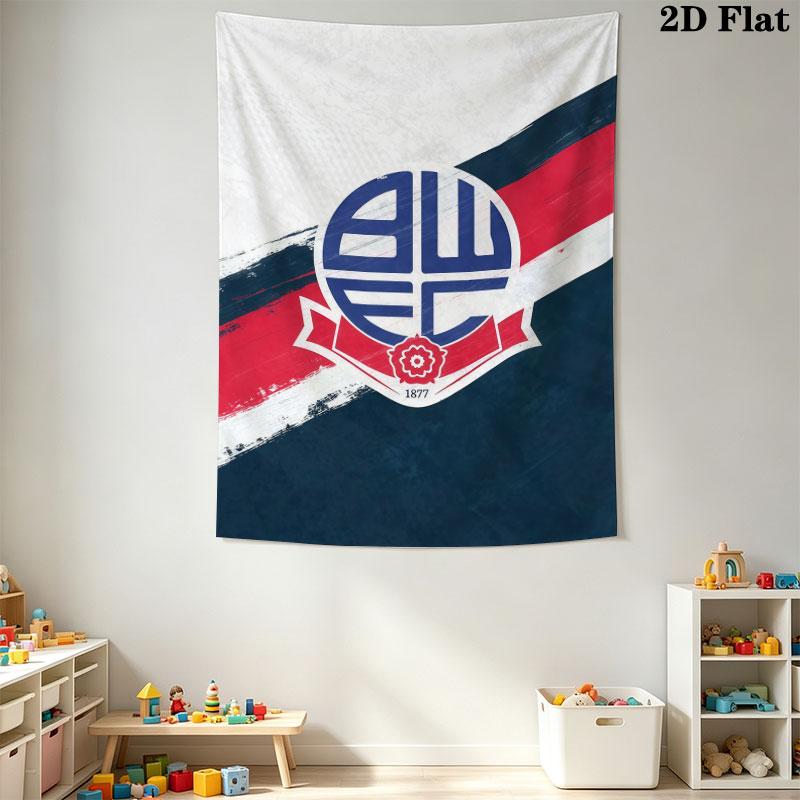Bolton Wanderers F .C Wall Hanging Printed Fabric Blanket Decorative Tapestries for Bedroom Living Room Home Decor