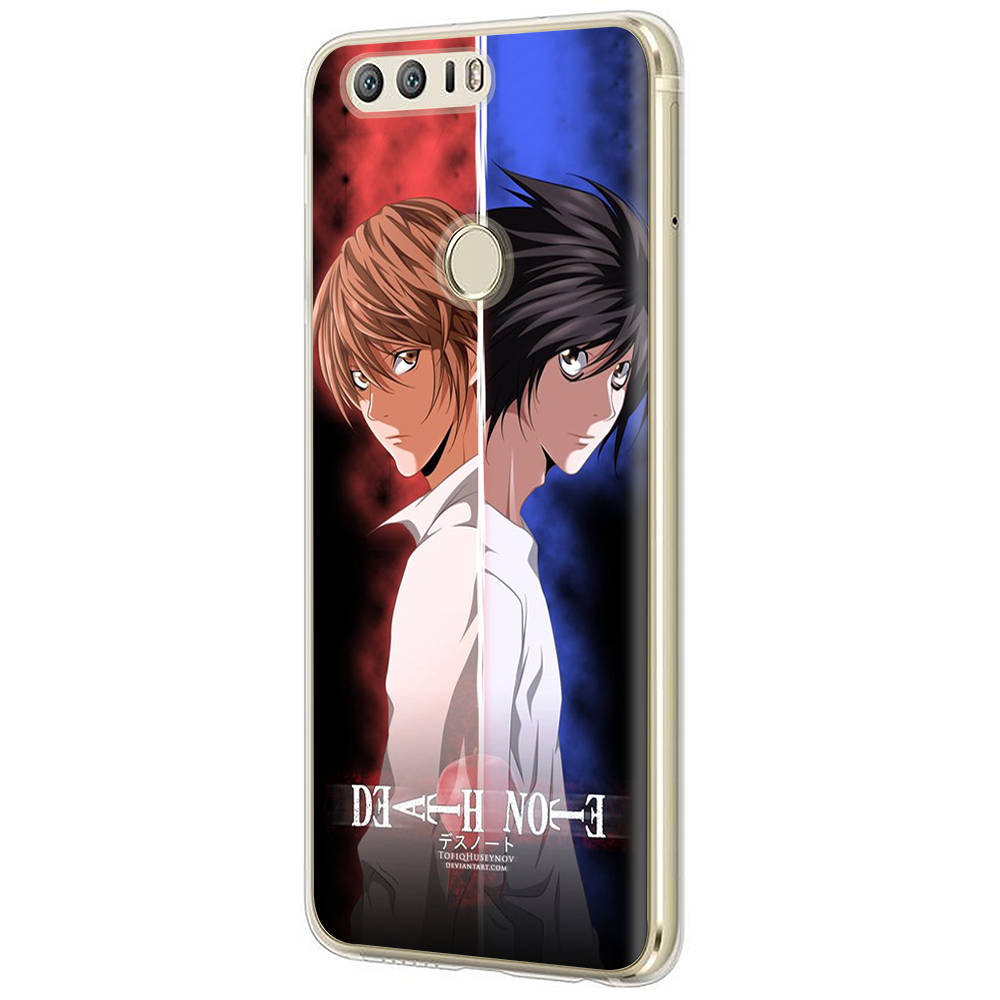 Чехол DT21 Death Note для Samsung A04 A14 A23 A34 A54 M23 M33 M52 M53 Realme 10 9 C30S C35 C55 VIVO Y02S Y21 Y33S Y51 X80 Pro Прозрачный чехол