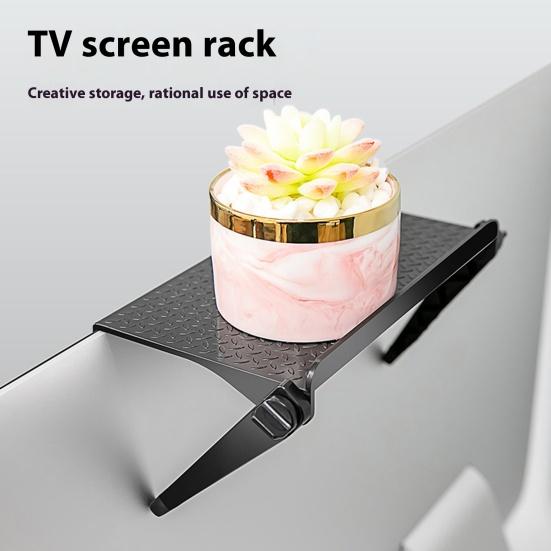 TV Top Shelf Storage Shelf Strong Monitor Screen Load-bearing Simple Installation Adjustable 2-leg