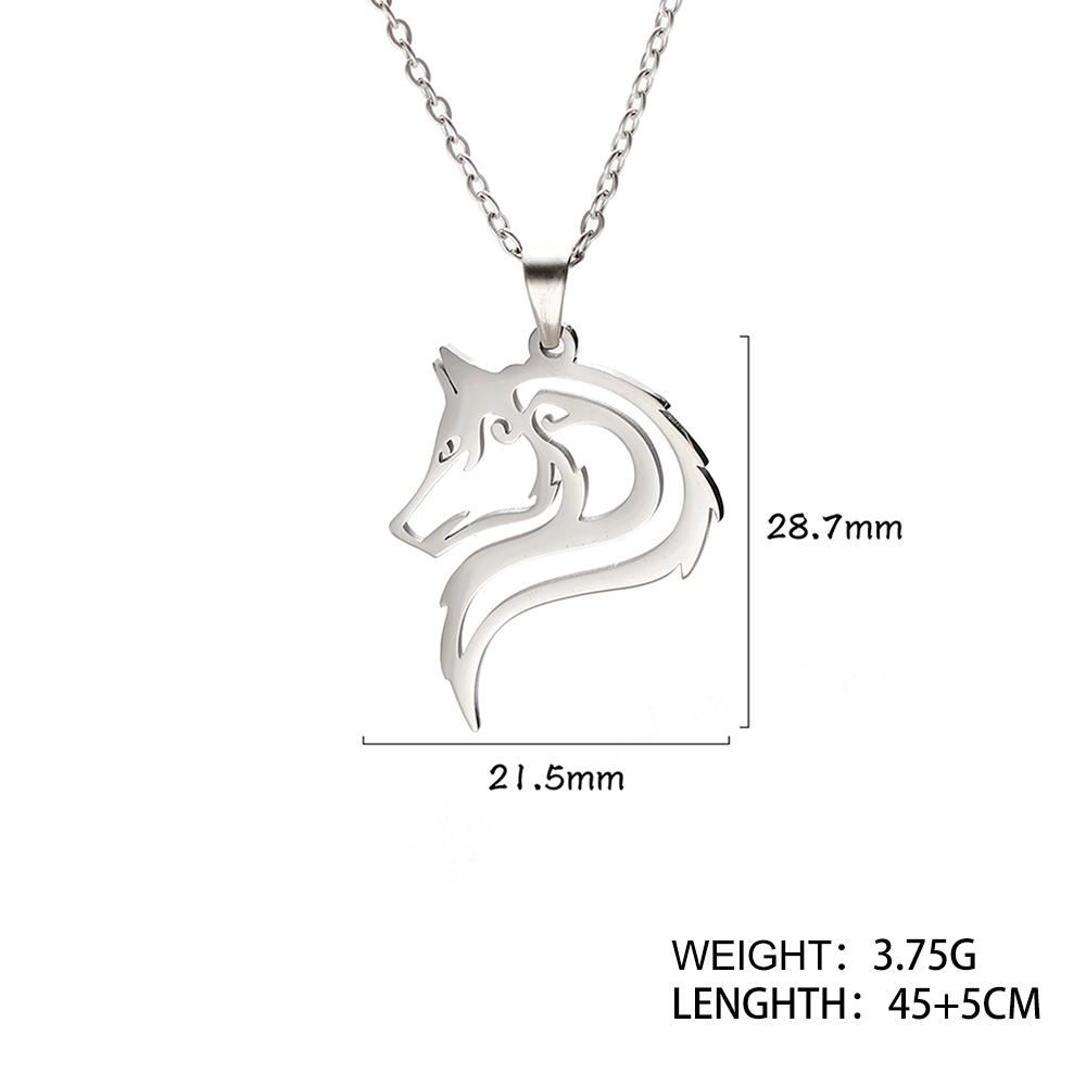 Древний викинг Фенрир ожерелье с волком из нержавеющей стали, волки, кулон в виде животного, шейная цепочка для мужчин и женщин, амулет, этнические украшения, подарок