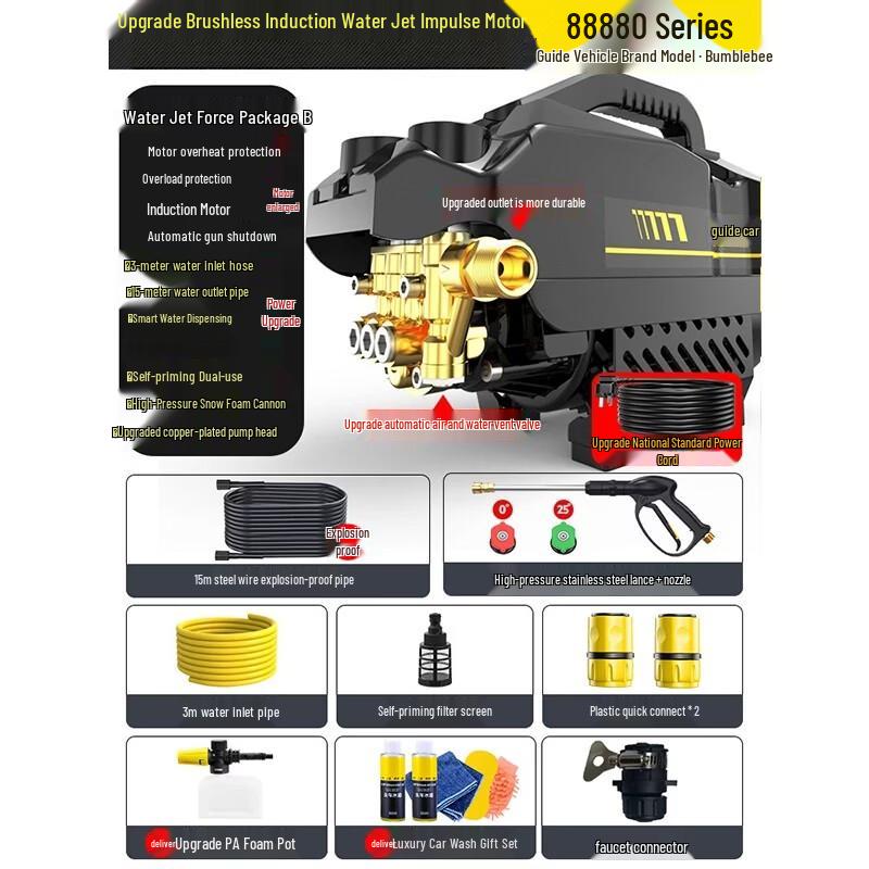 Zhinanche High-Pressure Portable Car Washer CN plug (adapter included)