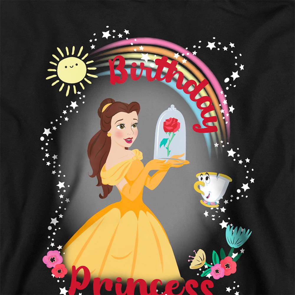 Disney Princess Childrens/Kids Birthday Princess Belle Chip Heather Pullover Hoodie