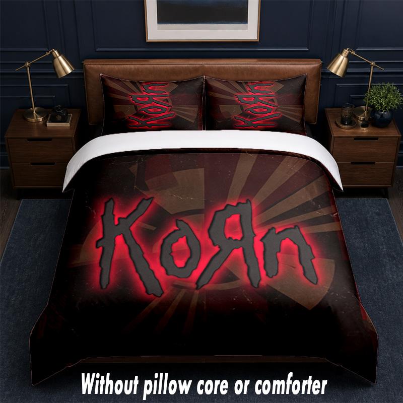 Korn Design Bed Bedding Set 1 Duvet Cover + 2 Pillowcases Soft Breathable Household Bed Linens