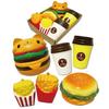 Jumbo Squishy Hamburger Set of 6 Fluffy Honey Interior Big Squishy