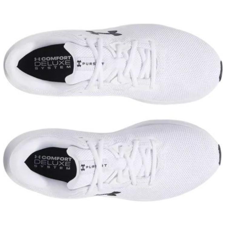 Under Armour Charged Pursuit 4 Slip Resistant Abrasion Resistant Low top Casual Running Shoes Men's White 3028254-100