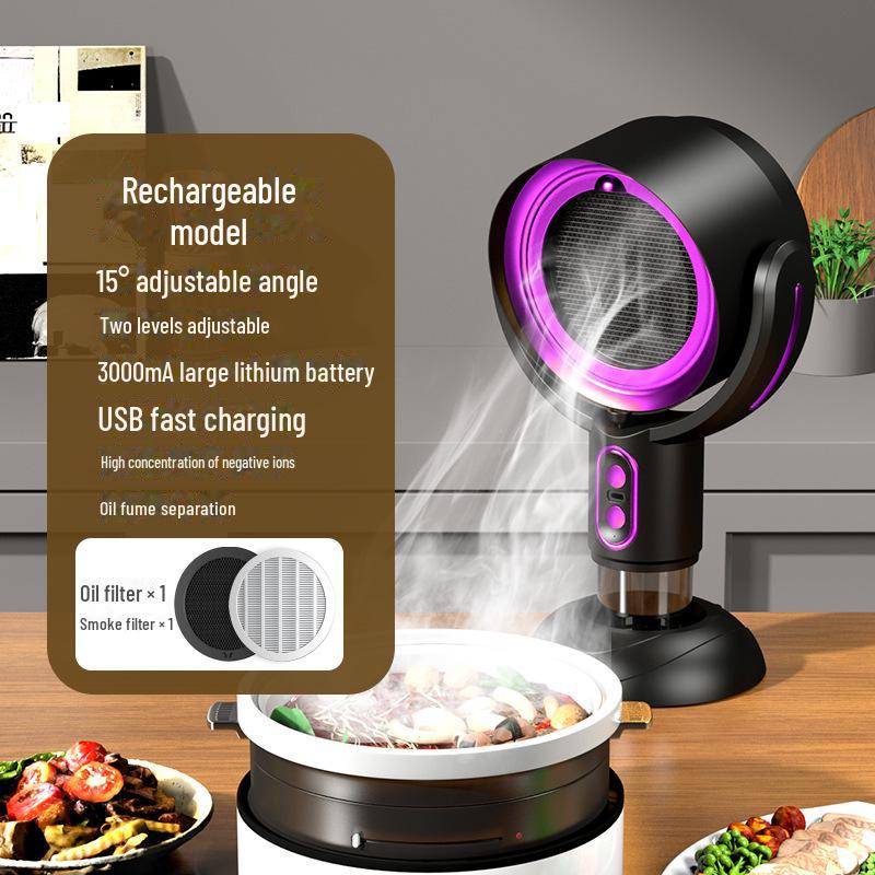 Desktop Range Hood with Deodorizing Air Filter - Smoke Extractor for Barbecue & Hot Pot, Convenient Smoke Exhaust Machine