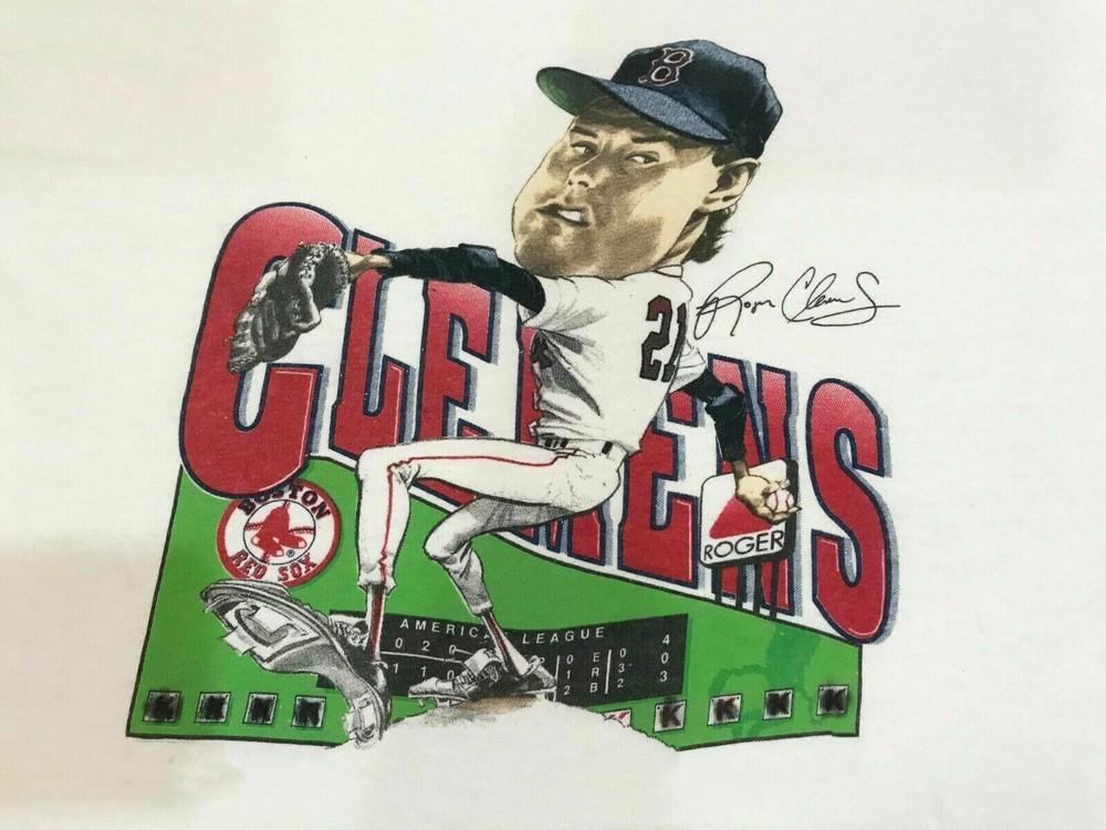 Футболка с карикатурой на Boston Red Sox Спортивная команда Белая NG2447 Унисекс Футболка