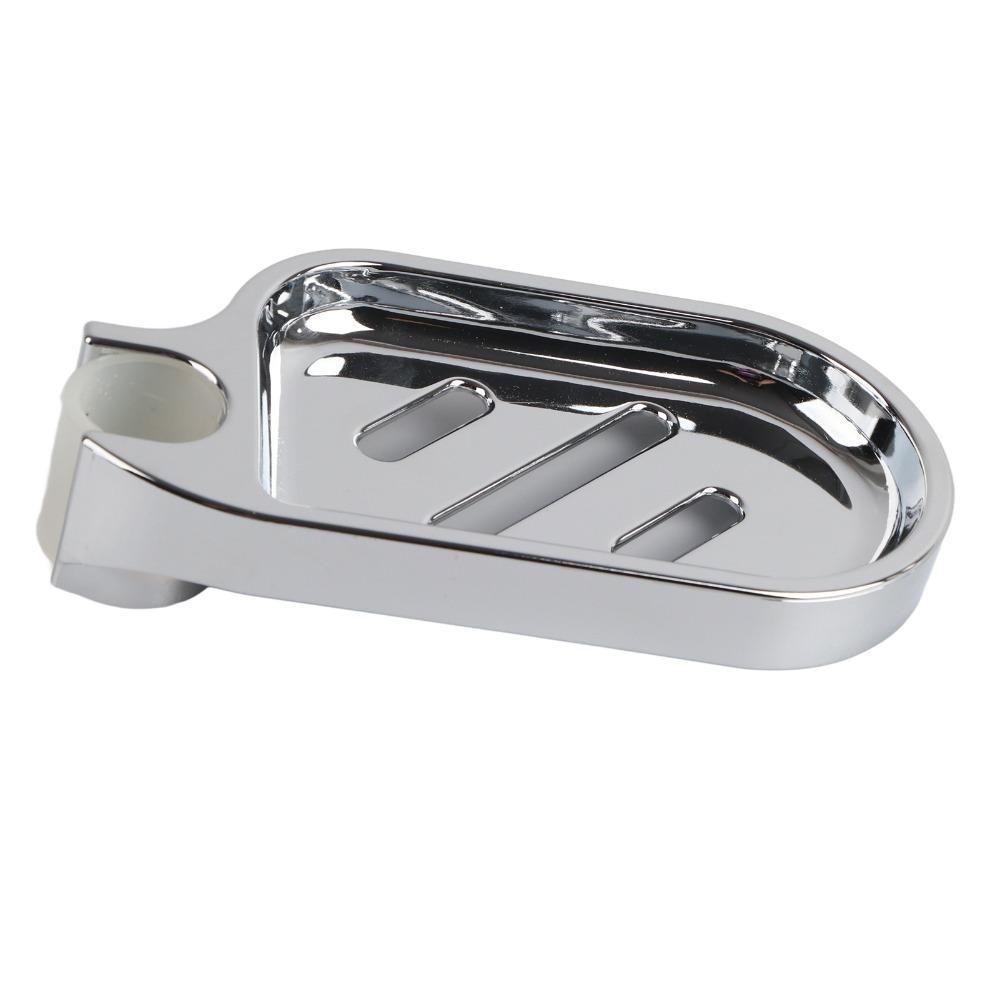 Clip-on Design Soap Holder ABS Soap Tray Shower Rod Soap Dish Bathroom Shower Kitchen Sink