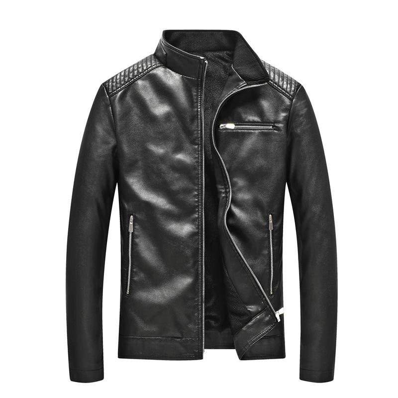 New Men's Leather Jacket, Casual Leather Jacket, Men's Motorcycle Suit, Trendy Korean Style Loose Jacket
