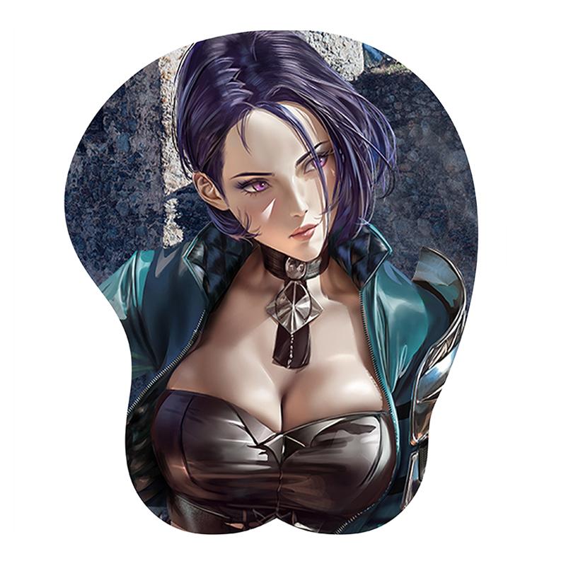 Креативный 3d силиконовый коврик для мыши, анимация, сексуальная грудь, силиконовый коврик для рук для рук, поддержка запястья