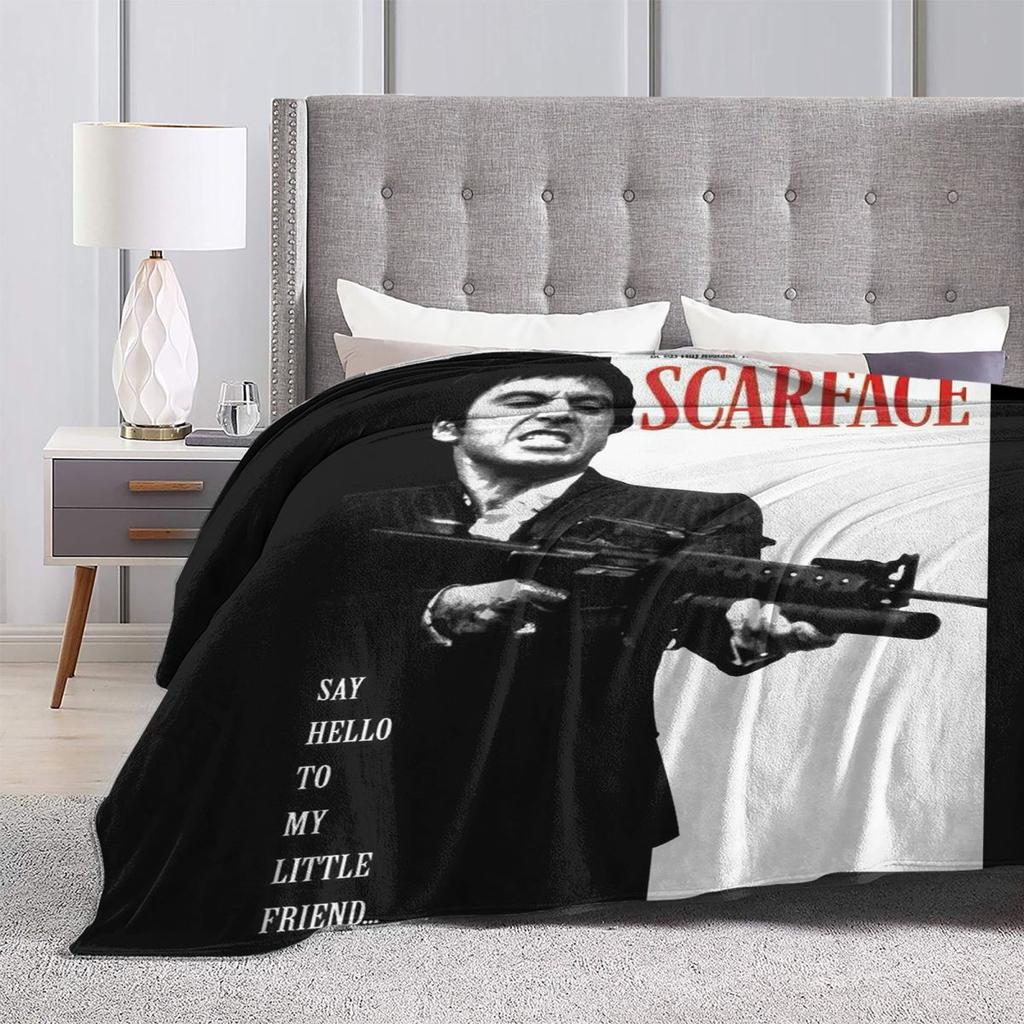 Scarface Tony Movie Blankets Soft Warm Flannel Throw Blanket Bedspread for Bed Living room Picnic Travel Home Sofa