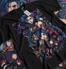 Футболка Jinx Arcane Японское аниме Мультфильм Jinx Arcane Графическая футболка Все размеры