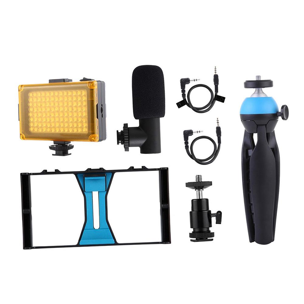 PULUZ PKT3023 Смартфон Портативная видеоустановка для киносъемки + 96 светодиодов Светодиодный студийный свет + видео