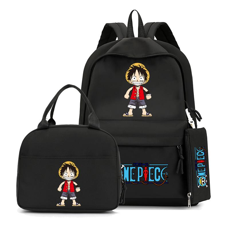 Цельный рюкзак в стиле аниме, 3 шт./компл., рюкзак для девочек-подростков, школьный рюкзак с сумкой для обеда, сумка для книг, удобная дорожная сумка