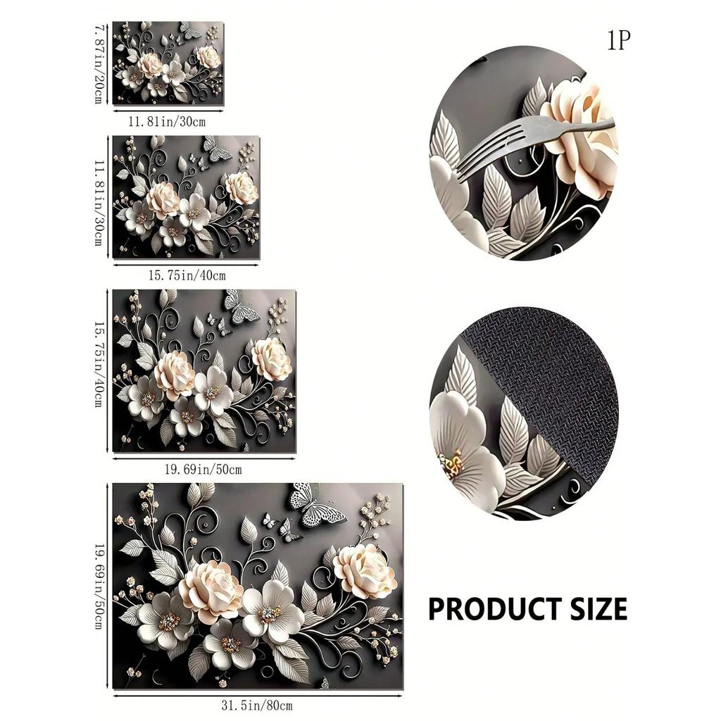 3D цветочный кухонный сливной коврик диатомитовая земля подставка под кофемашину быстросохнущая столешница теплоизоляционная подставка для столовых приборов
