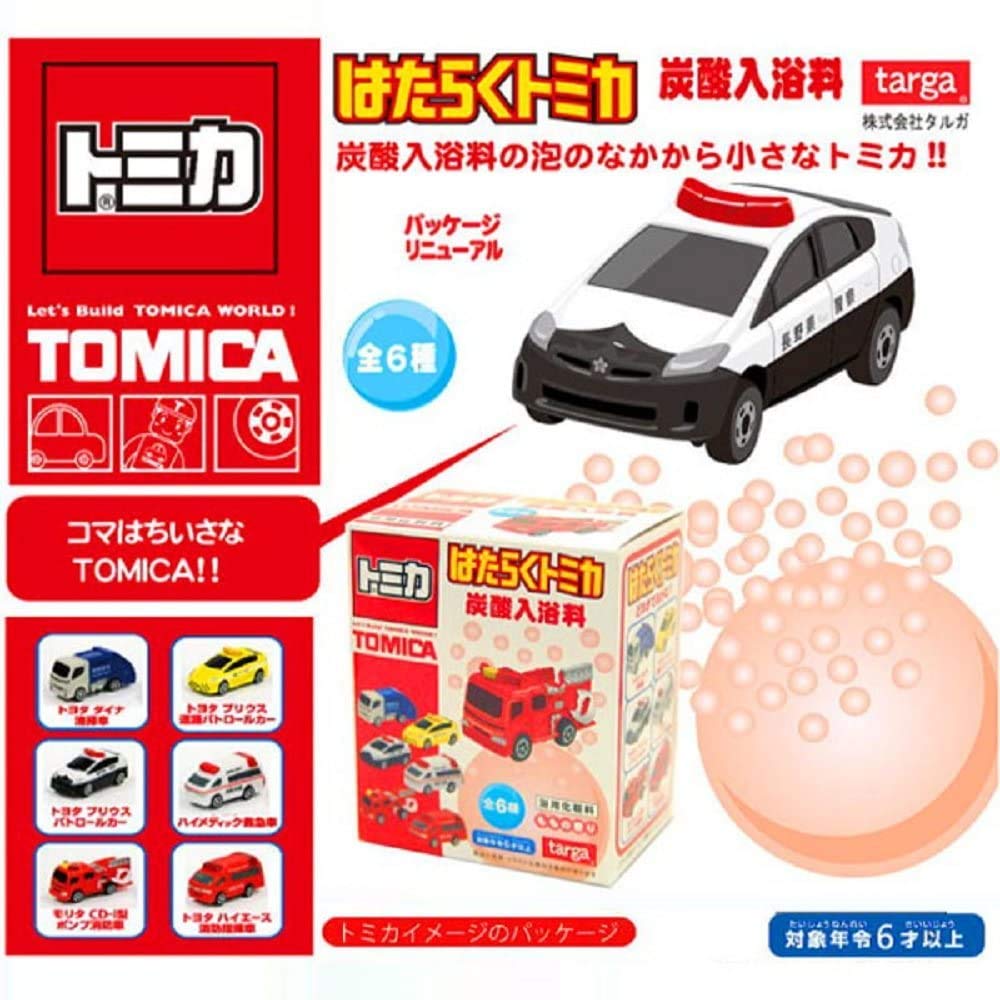 Рабочий Tomica Газированная ванна Зарядка Маленький Tomica Бонус Включен Аромат Персика [Набор 6]