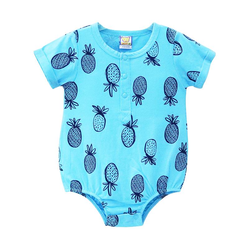 Newborn Kid Baby Clothes Short Sleeve Romper Girl Boy Clothing Cotton Snap Button