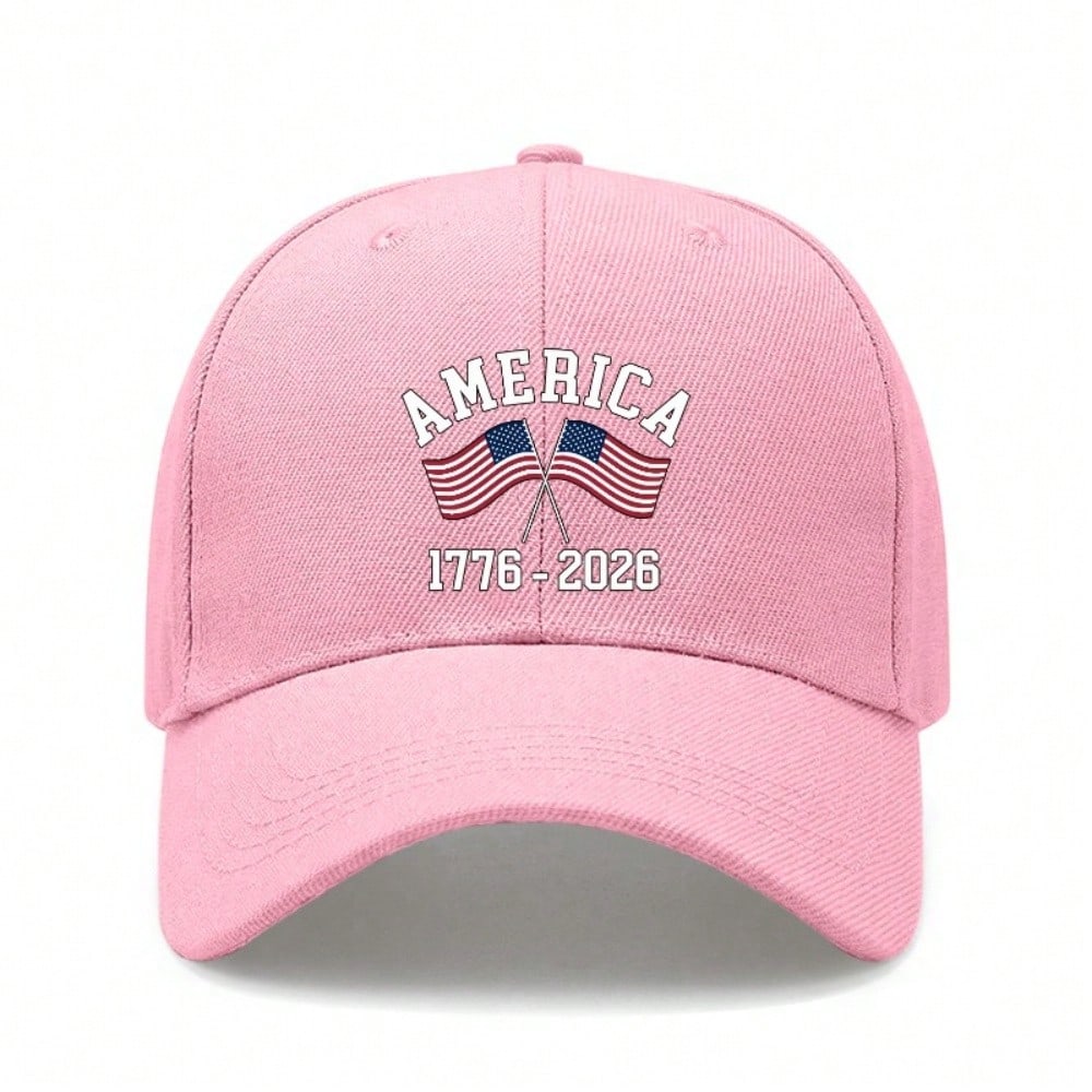 [AMERICA Baseball Cap] 250Th Anniversary Letter Print Polyester Adjustable Breathable Lightweight USA Patriotic Hat Unisex Casual Outdoor Sports Gift