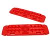 Off Road Traction Boards All Weather Auto Traction Mat Tire Grip Aid Unstuck Your Car From Snow Ice Mud and Sand Red
