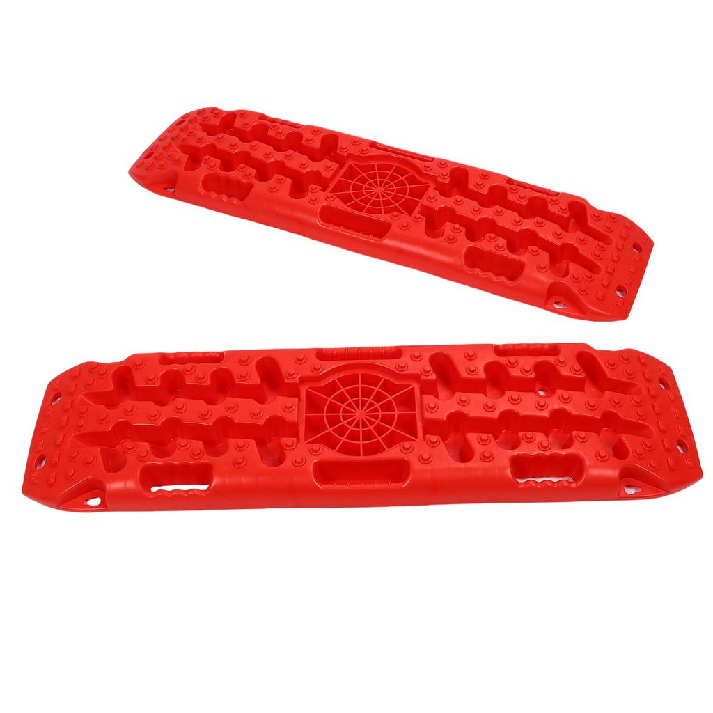 Off Road Traction Boards All Weather Auto Traction Mat Tire Grip Aid Unstuck Your Car From Snow Ice Mud and Sand Red