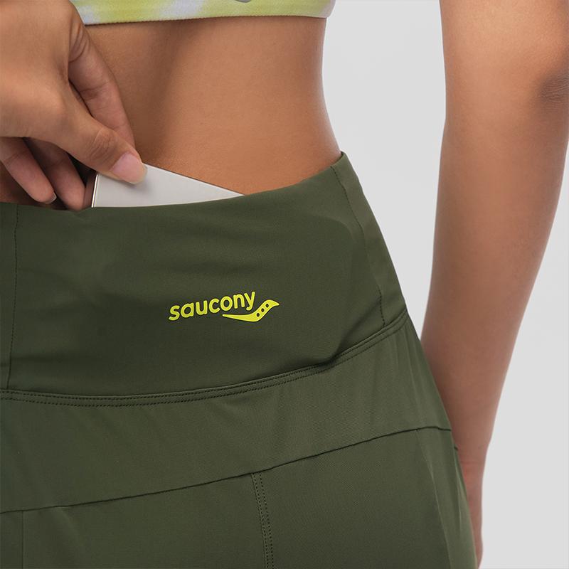 SAUCONY Легкие мягкие эластичные шорты для тренировок по бегу женские шорты коричневые SC1240005A-CO19