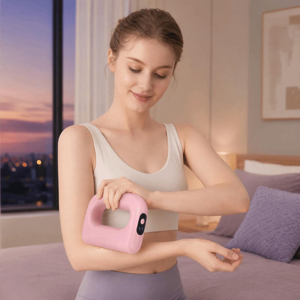 Portable Electric Fascia Massage Ring Adjustable Speed Muscle Handheld Massager Yoga