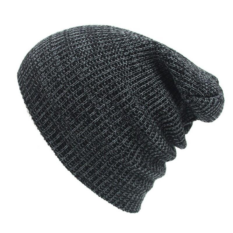 Winter Unisex Cotton Knit Hat Baggy Beanie Hat Crochet Outdoor Ski Cap Mask Skullies Toucas Gorros