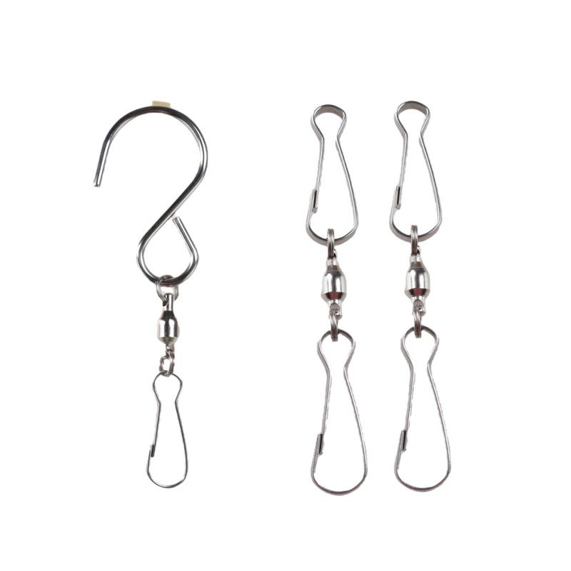 Вращающийся на 360° S-образный крючок из нержавеющей стали для колокольчиков ветра