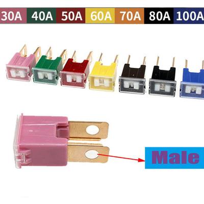 100A 80A 70A 40A 30A 60A 50A Мужской PAL Медленный автомобильный предохранитель