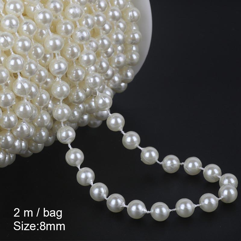 2-10 м/пакет, многоразмерные бусины из АБС-пластика, имитация жемчуга, цепочка, сделай сам, украшение для свадебной вечеринки, ювелирная фурнитура, аксессуары для рукоделия