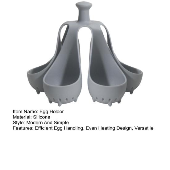 Silicone Egg Boiler Rack BPA-Free Egg Holder for Boiling Even Heating Draining