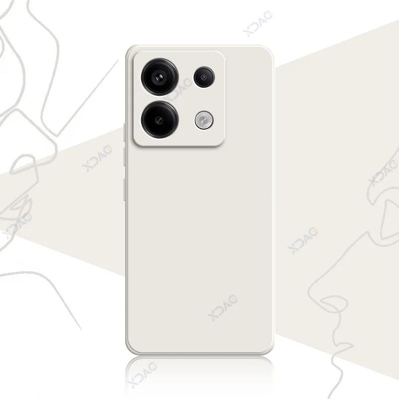 Милые квадратные жидкие силиконовые чехлы для Xiaomi POCO X6 Pro Neo 5G роскошные мягкие чехлы для телефонов POCOX6 X6Pro X6Neo Coque