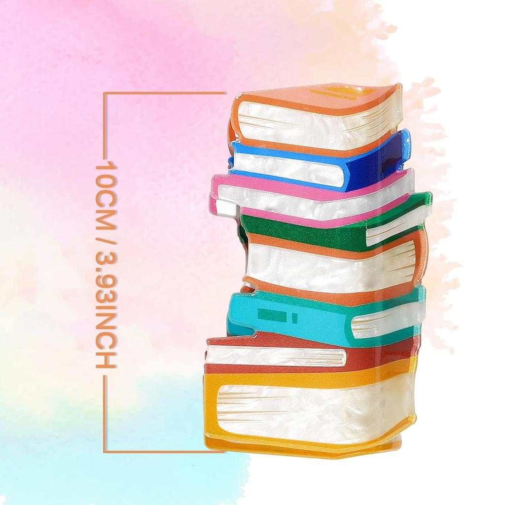 Заколки-крабы для волос Book Lover's Hair Clips - Милый школьный аксессуар для тонких волос