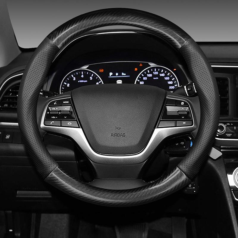 No Smell Thin For LETIN Steering Wheel Cover Genuine Leather Carbon Fiber Fit Pro Max I3 I5 A30 D50 E60 V60