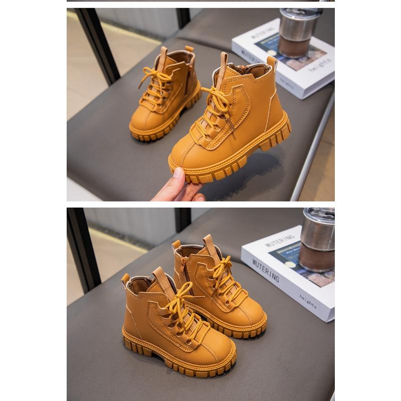 Ретро мода мальчики Мартин сапоги британский стиль красивые детские кожаные сапоги