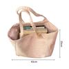1Pcs Durable Large Capacity Canvas Shoulder Bag Striped Simple Top-Handle Handbag Travel Casual Striped Tote Bag