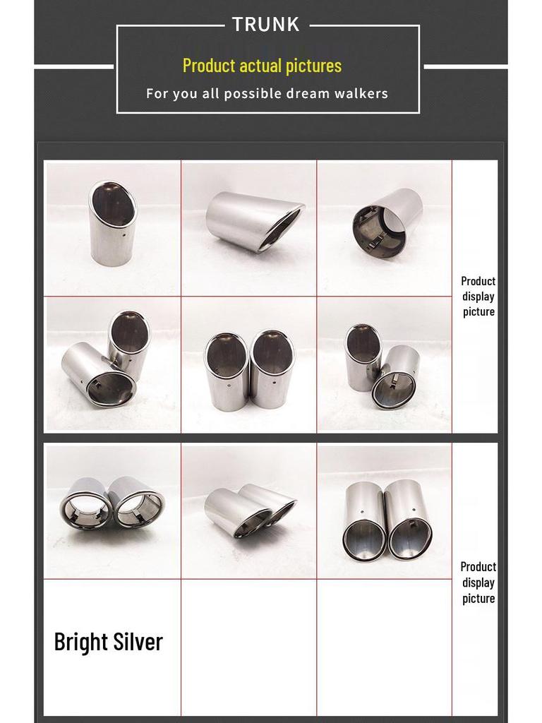 Stainless Steel Tailpipe Exhaust Muffler for Ford Kuga, Mazda CX-4, CX-5, Atenza, Ruiyi