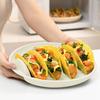 Silicone Taco Holder Plates Large Capacity Taco Rack with Dividers BPA-Free Non-Slip Tortilla Plate Stands Taco Serving