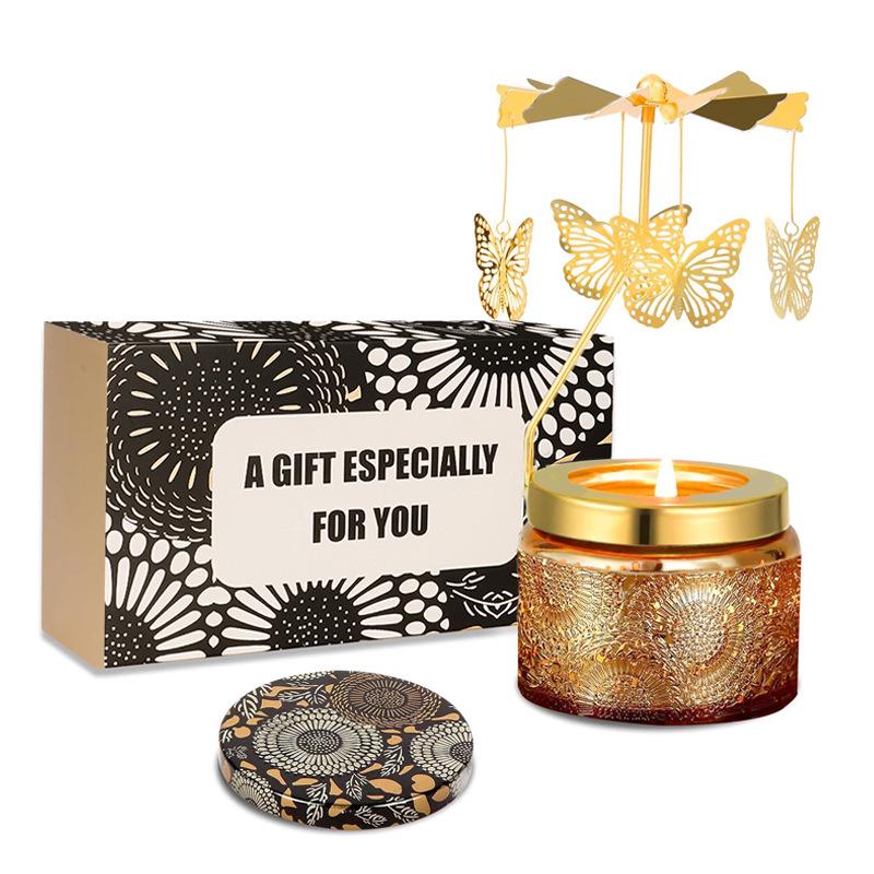 Rotating Soy Wax Scented Candle Holder - Birthday Gift & Home Decor