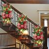 Рождественский венок для лестницы, напольный подвесной бант, украшение в рождественском скандинавском стиле для дома