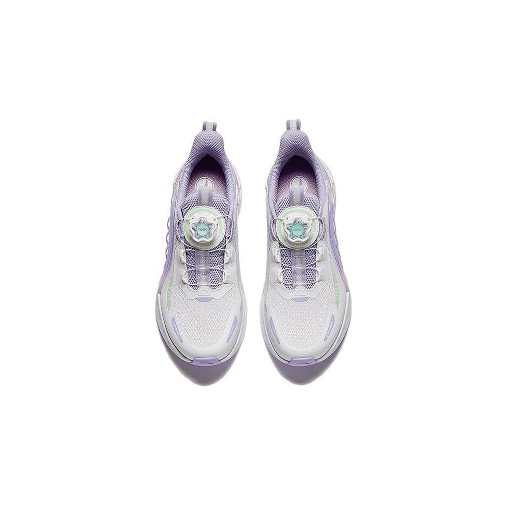 Anta Kids Zhi Yue 2.0 Shock Absorbing Breathable Low Top Running Shoes Kids Running Shoes White Purple 322425518-1