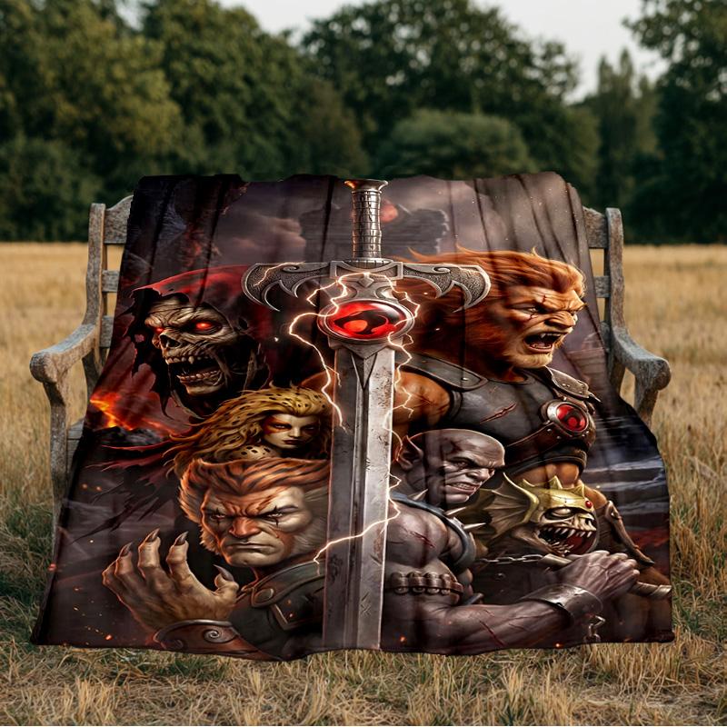 Thundercats Adventure Quest Blanket Flannel Throw for Sofa, Indoor, Camping, Living Room, Office, Chair, And Bed Soft Birthday Gift