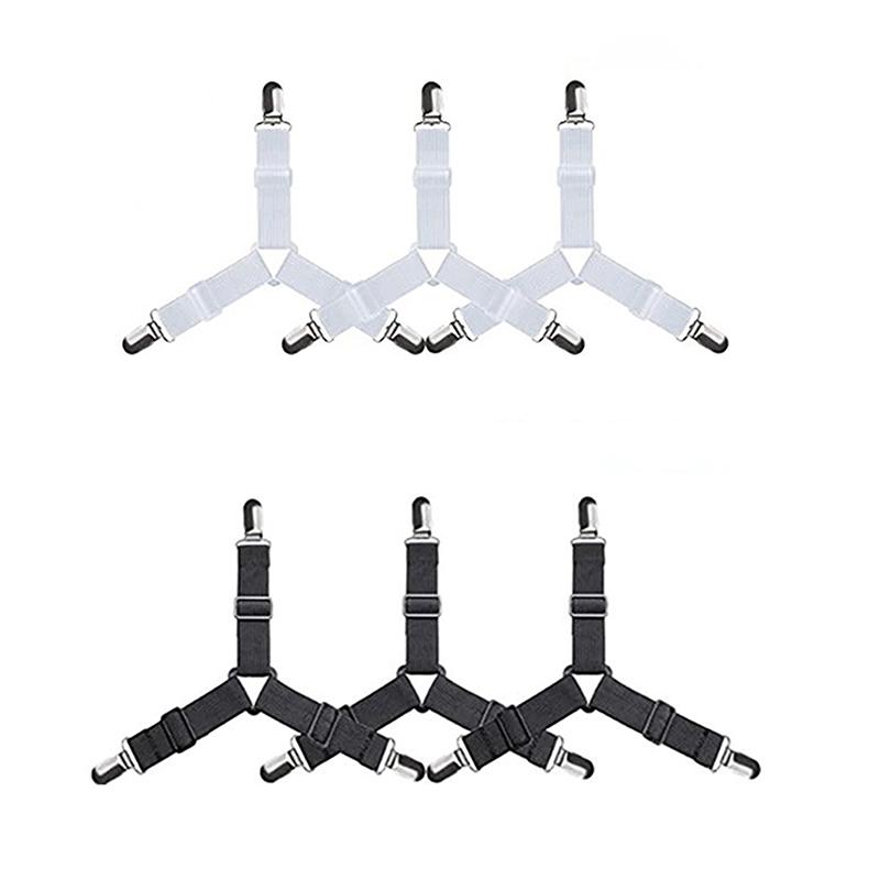 4 шт. Треугольные держатели простыней, зажимы для простыней, регулируемые подтяжки для простыней, зажимы для матраса, чехол для матраса