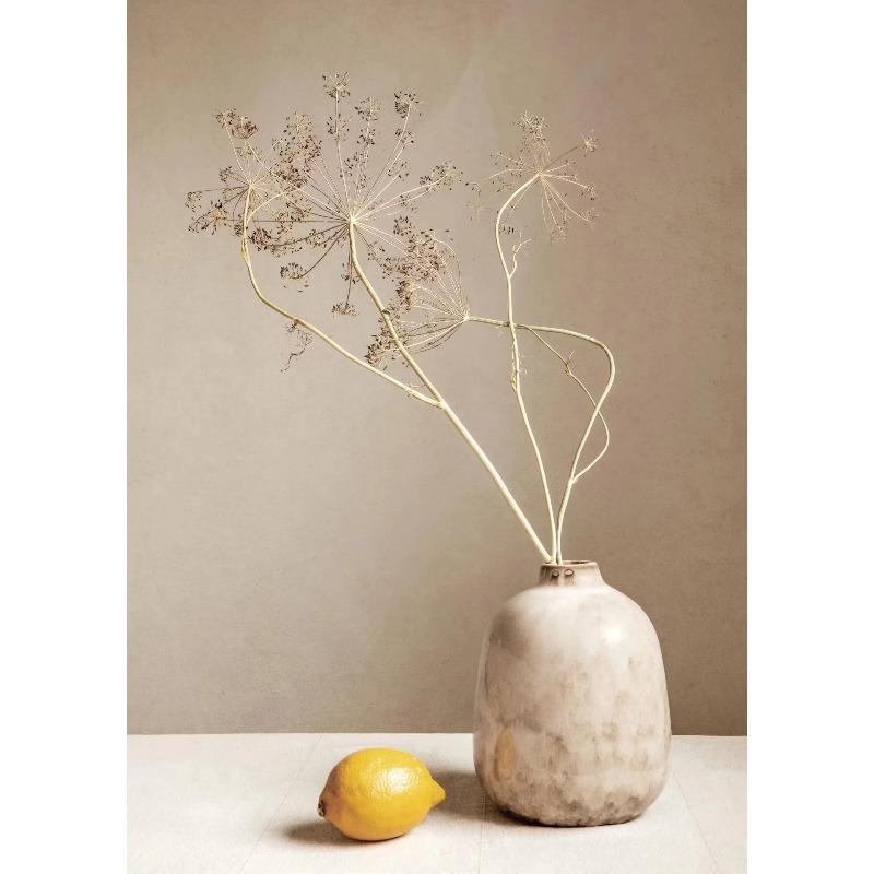 Retro Elegant Olive Tree and Lemon Canvas Poster Vase Wall Art Poster Perfect Gift for Living Room Bedroom Dormitory Home Decor